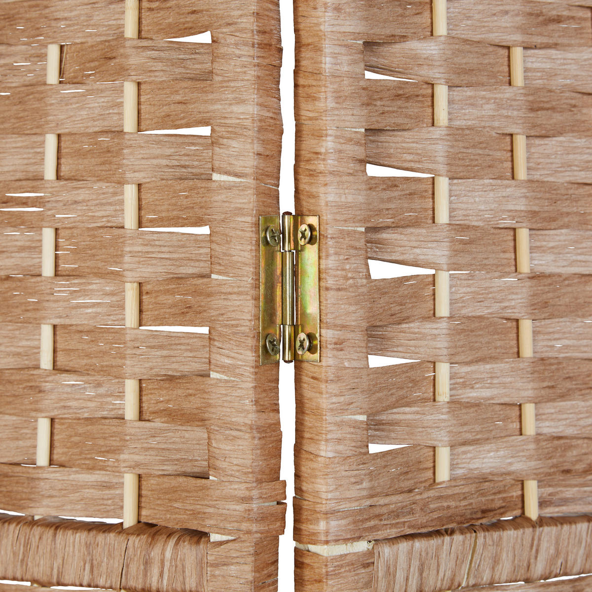 PARAVENT - Hellbraun, Holz/Papier (241/170/2cm) - Relaxdays