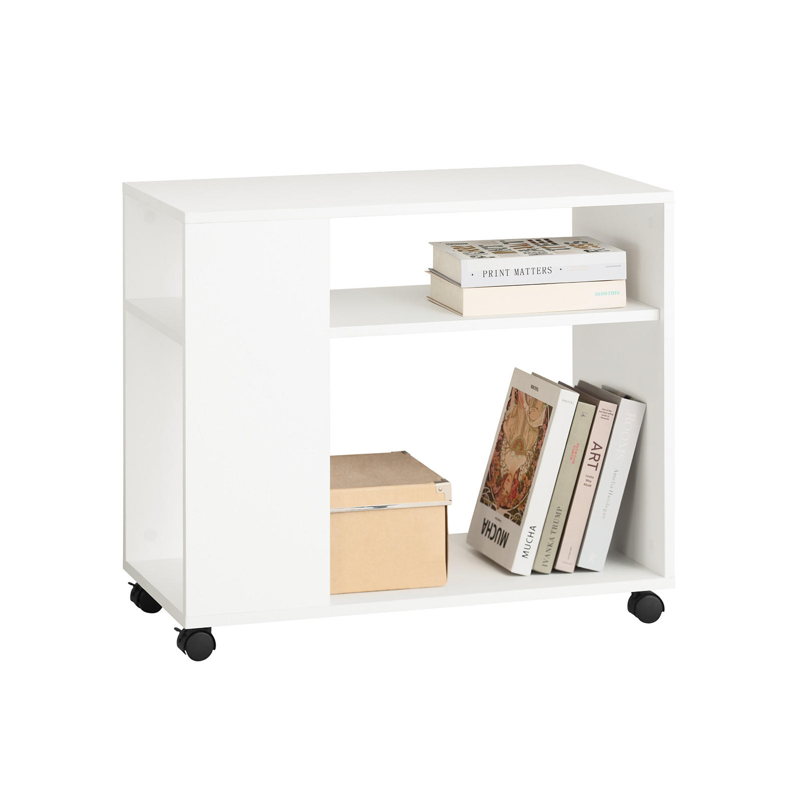 BEISTELLTISCH Weiß - Weiß, Holzwerkstoff (70/60/35cm) - SoBuy