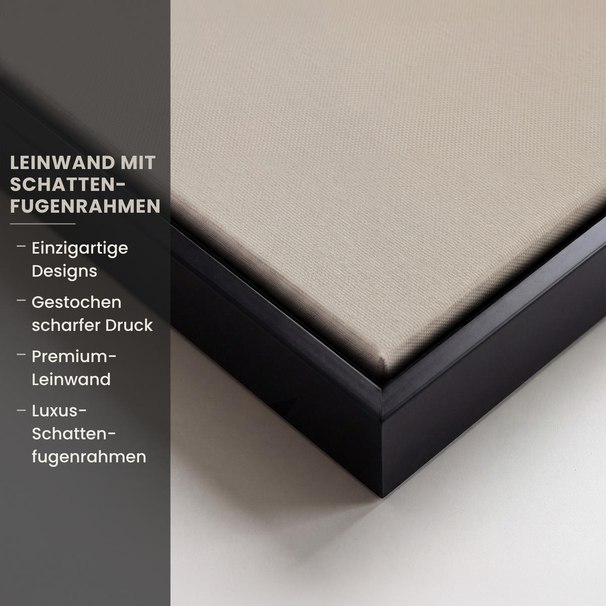 LEINWAND Bilder mit Rahmen - Pampasgras - Federn - Pastell - Weiß - 60x80 - Naturfarben, Textil (60/80cm) - MuchoWow