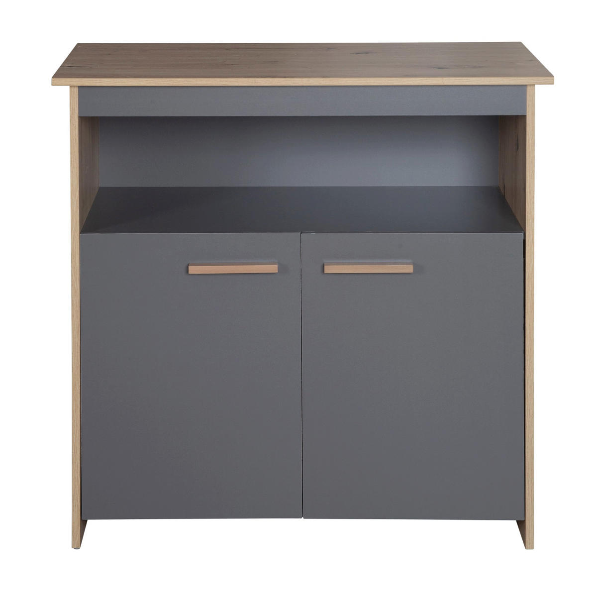 WICKELKOMMODE Anna - Anthrazit/Sonoma Eiche, Holz/Holzwerkstoff (88/98/75cm) - Roba