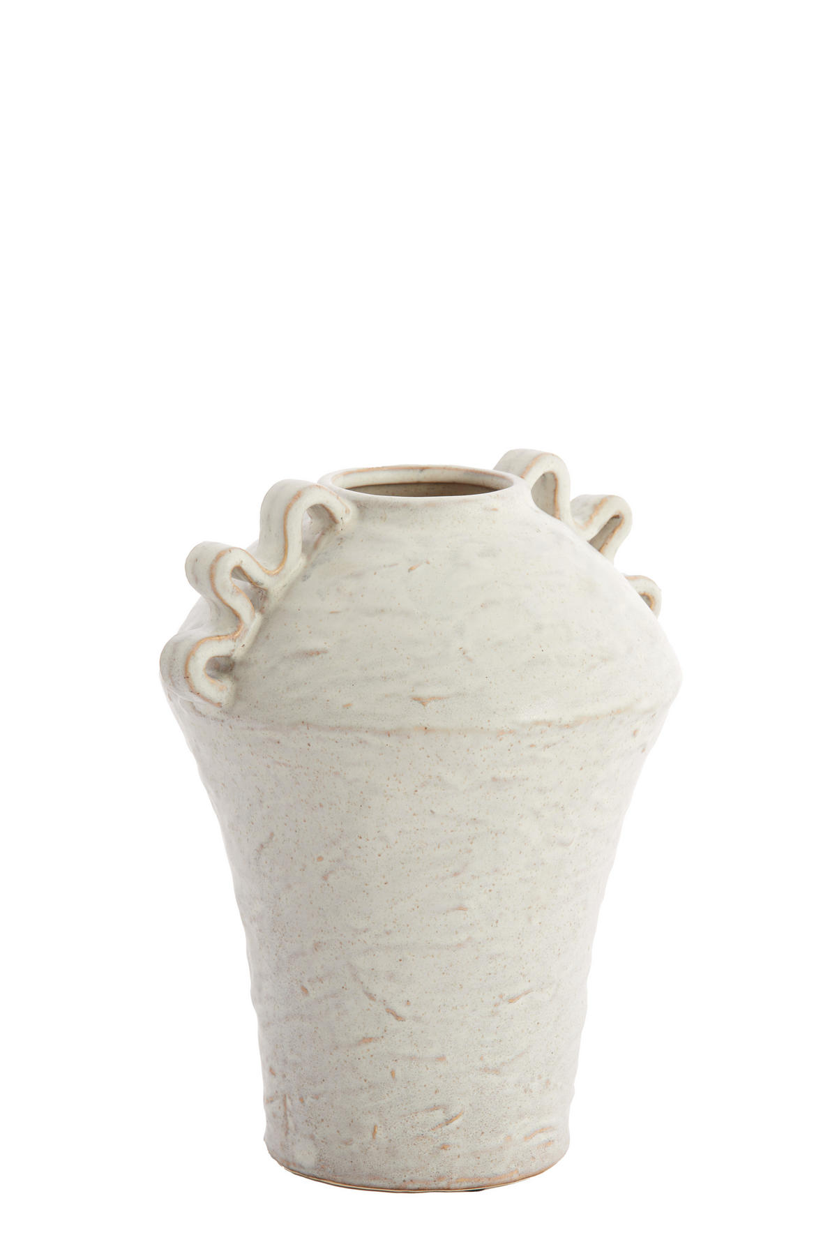 VAZE Volca Weiß 24/20.5/28 cm - Weiß, Keramik (28cm) - Light & Living