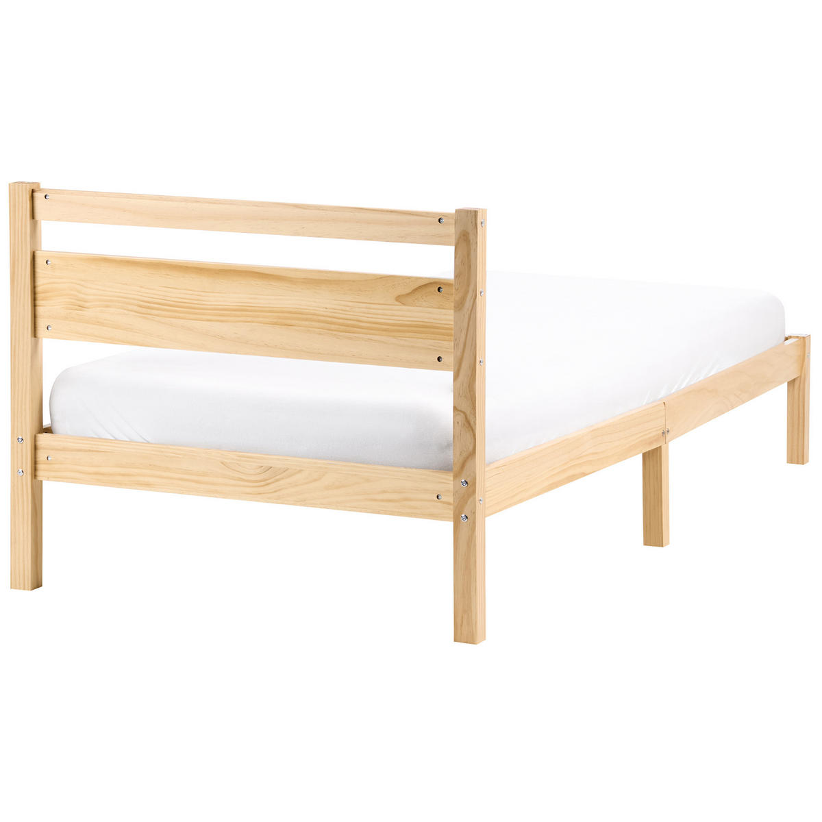 POSTEL s roštem 90/200 cm Borovicové dřevo Světle hnědá Mercurer - hnědá/světle hnědá, dřevo (90/200cm) - Beliani