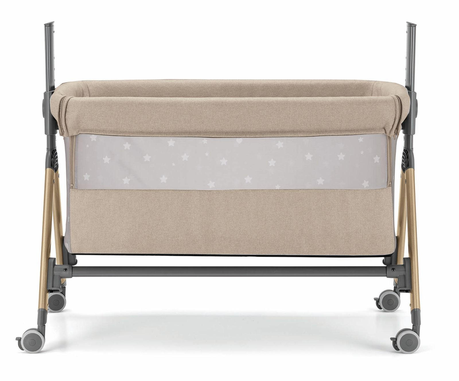 BEISTELLBETT Babybett für Babys Sempreconte | für 0-9 kg | 8 Höhen | Braun - Braun, Textil (60/17/110cm) - Cam il Mondo del Bambino S.p.A.