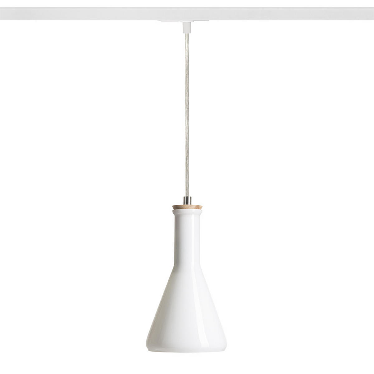 DECKENLEUCHTE PULIRE CON Opalglas 6 W - Eichefarben, Metall (30/30/20cm) - Rendl