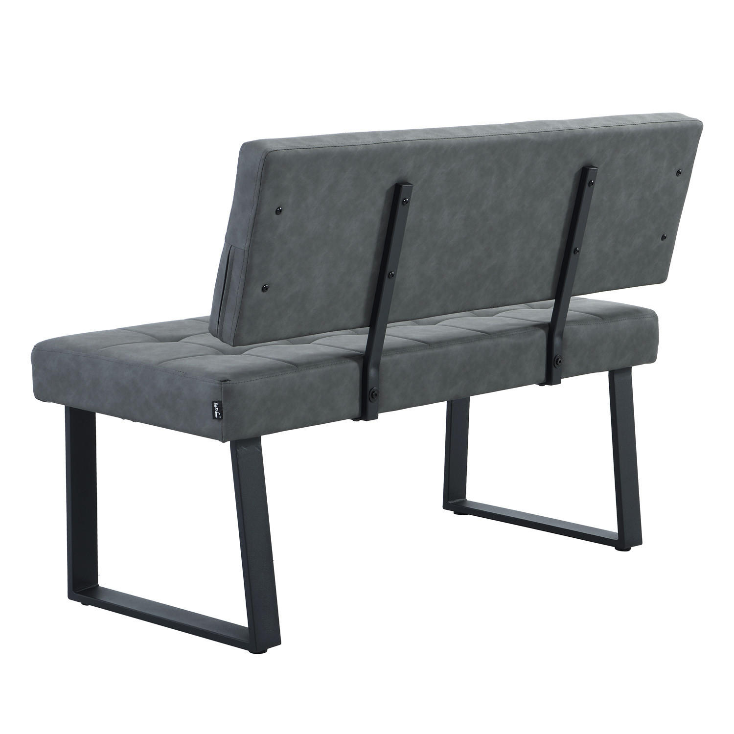 SITZBANK SIGFRID - Schwarz, Textil/Metall (120/48/56cm) - B&D Home