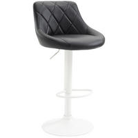 BARHOCKER Lazio 83-104 x 46 x 49 cm - Schwarz, Leder (46/83/49cm) - furnicato