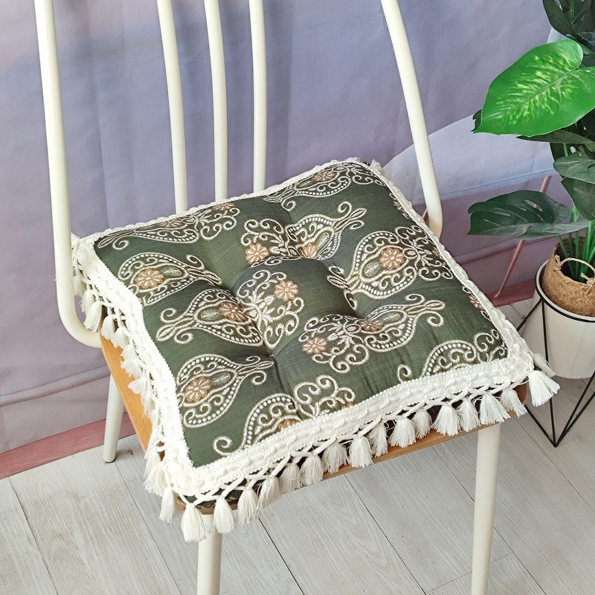 GARTENHOCKERAUFLAGE 43/43 cm - Grün, Textil (43/43cm) - Authentics