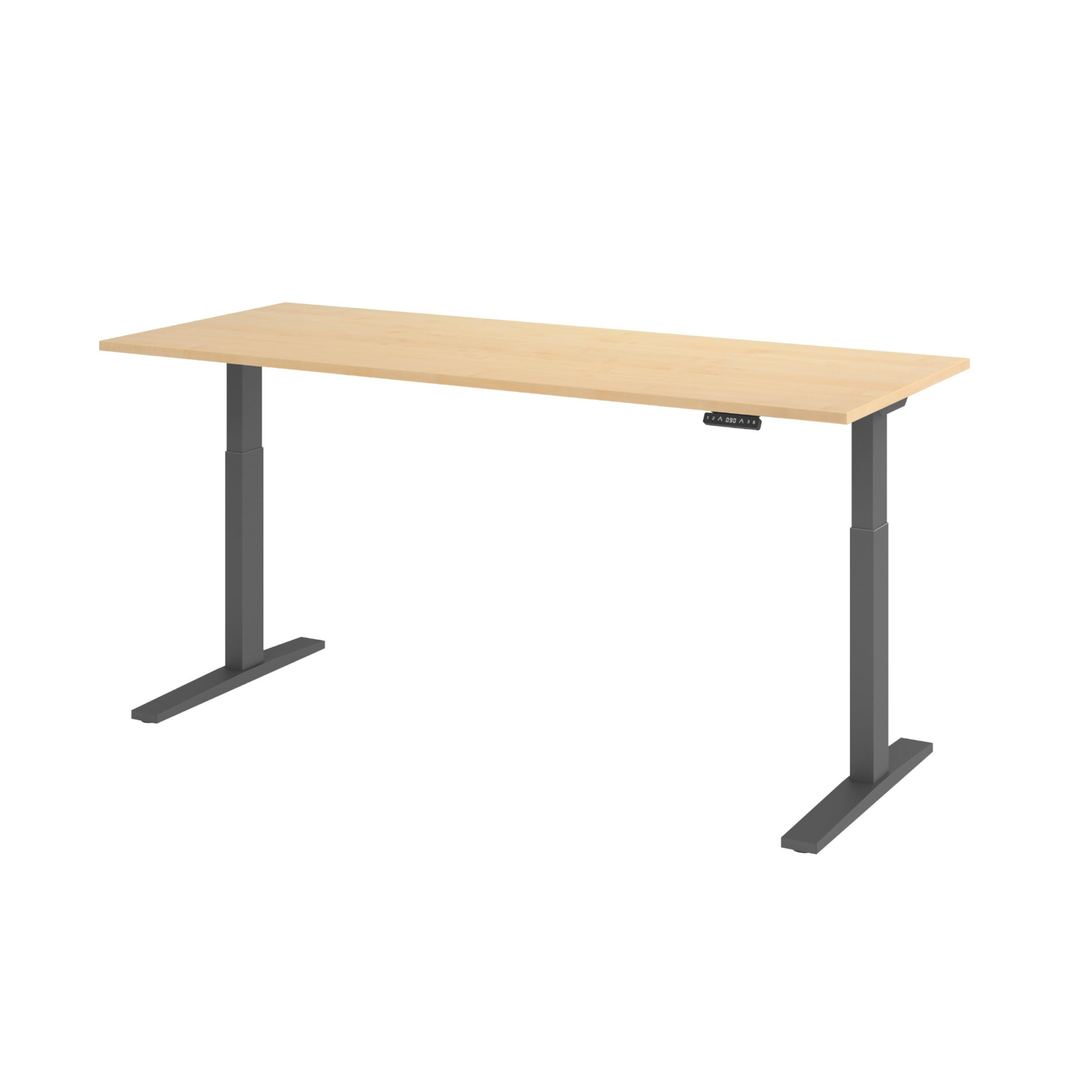 bümö Schreibtisch Ahorn, Graphit 200x74x80 cm