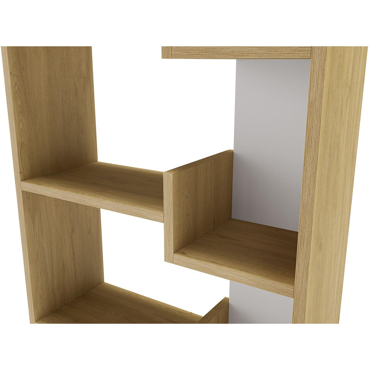 BÜCHRREGAL mit 5 Regalen - Klapo - 60/22/162 cm - Weiß, Holzwerkstoff (22/162.4/60.5cm) - Calicosy