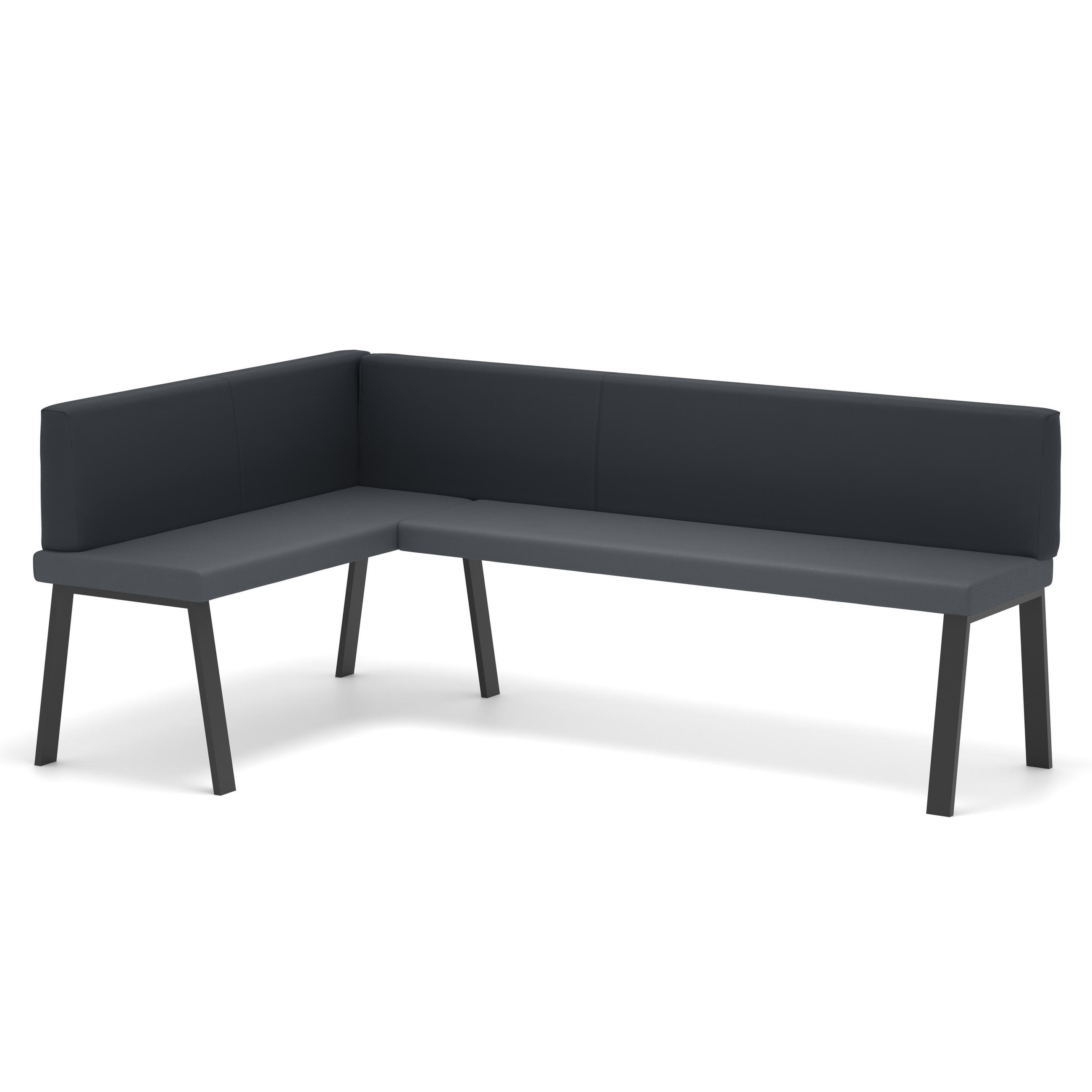 ECKBANK links MONO Y Kunstleder glatt, 128/168 cm Grau - Grau, Kunststoff/Textil (128/168cm) - Idohome