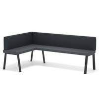 ECKBANK links MONO Y Kunstleder glatt, 128/168 cm Grau - Grau, Kunststoff/Textil (128/168cm) - Idohome