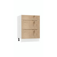 UNTERSCHRANK D60PC S/2 - Zivora - Praktisch und hochwertig - Eiche Artisan, Holz (60/82/52.4cm) - ROYAL24_MARKT