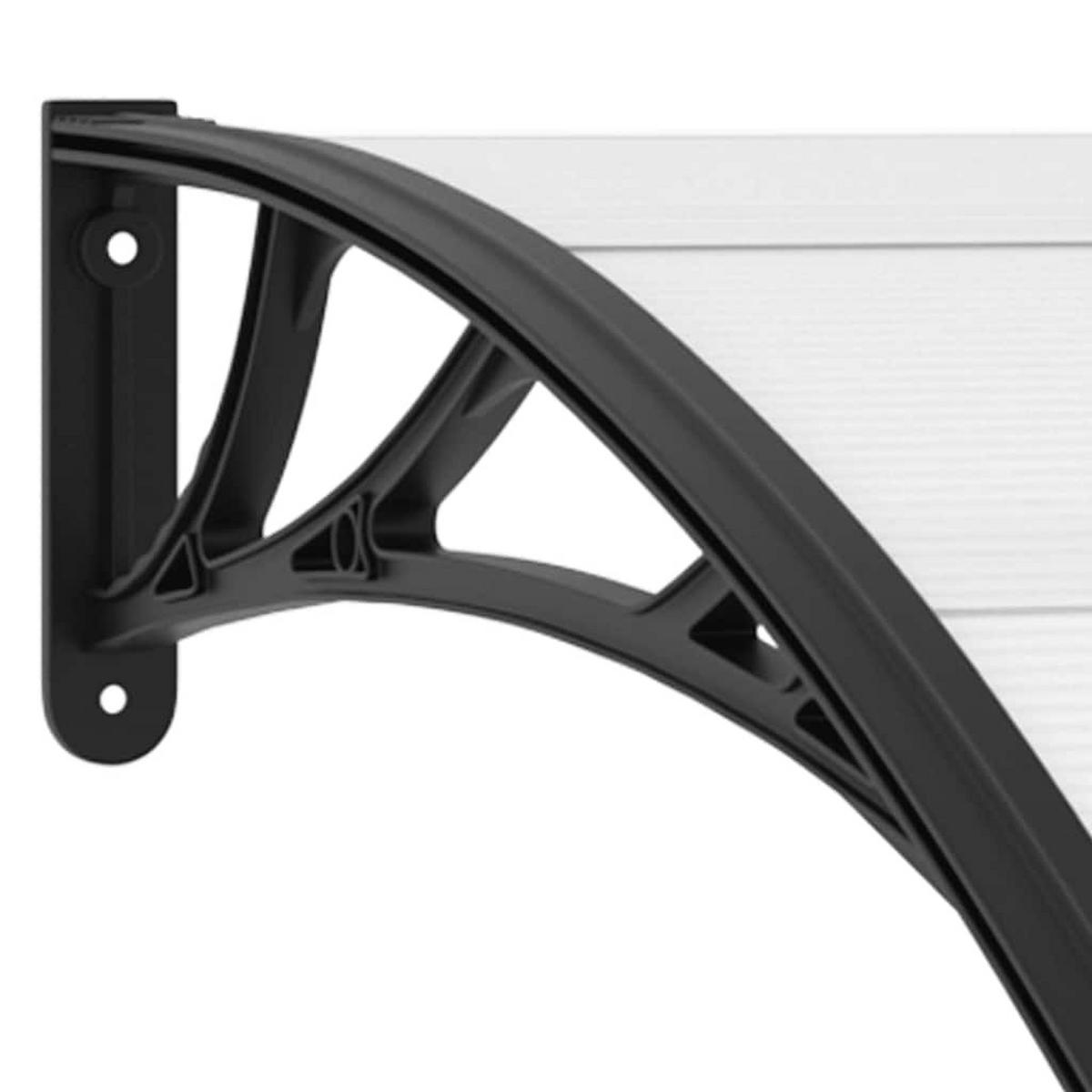 TÜRVORDACH 120/100 Cm Pc - Schwarz, Kunststoff (100/25/120cm) - vidaXL