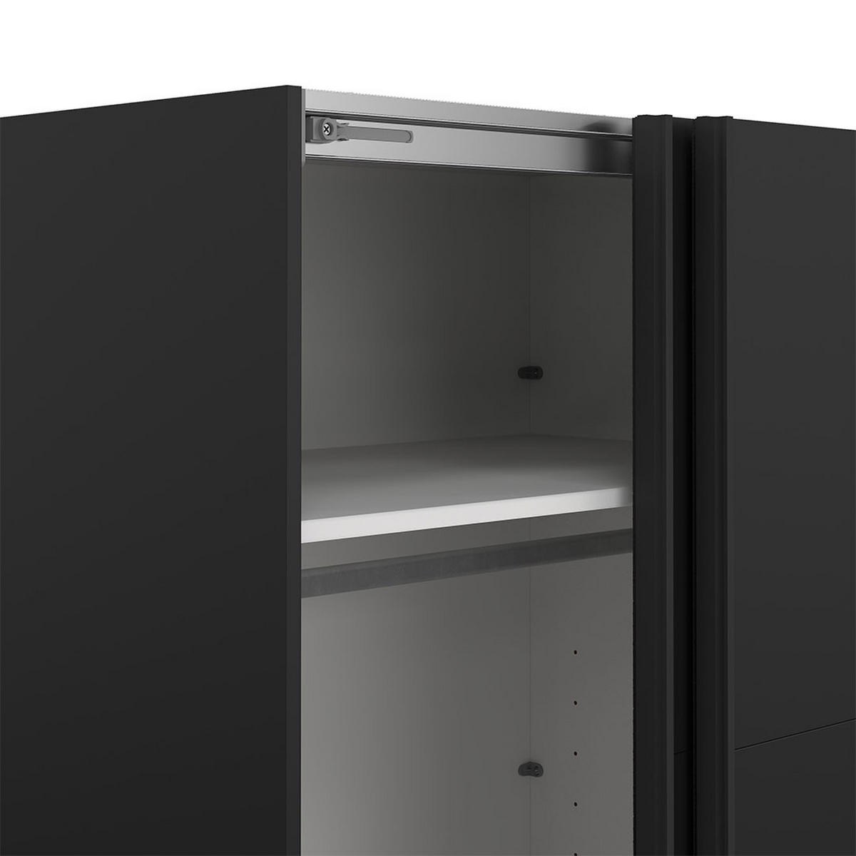 KLEIDERSCHRANK, Catania, Schwarz, Holzwerkstoff, 179 x 65 x 221 cm - Schwarz, Holzwerkstoff (179/221/65cm) - ebuy24
