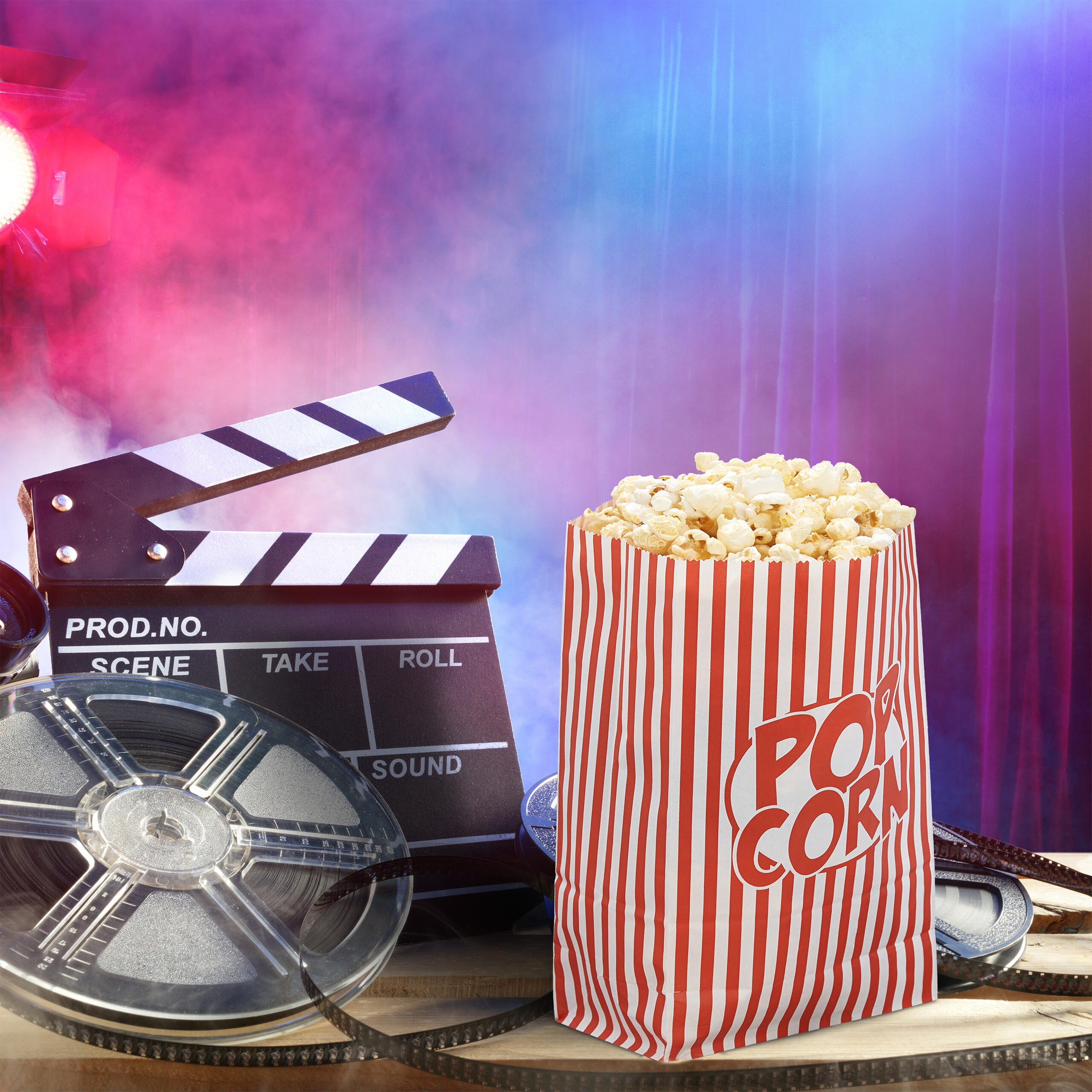 48XPOPCORNTÜTEN - Multicolor, Papier (13/26/8cm) - Relaxdays