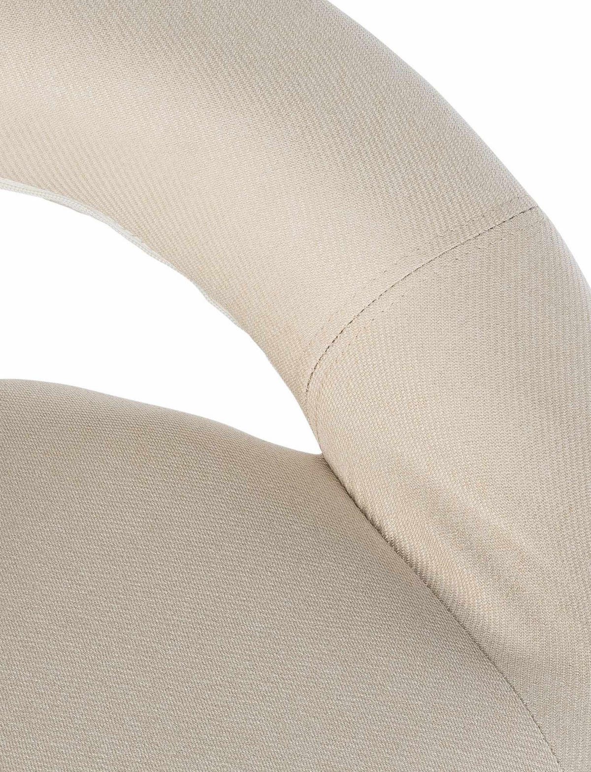 BARHOCKER Stoff creme - Creme/Schwarz, Textil/Metall (52/77/47cm) - CLP