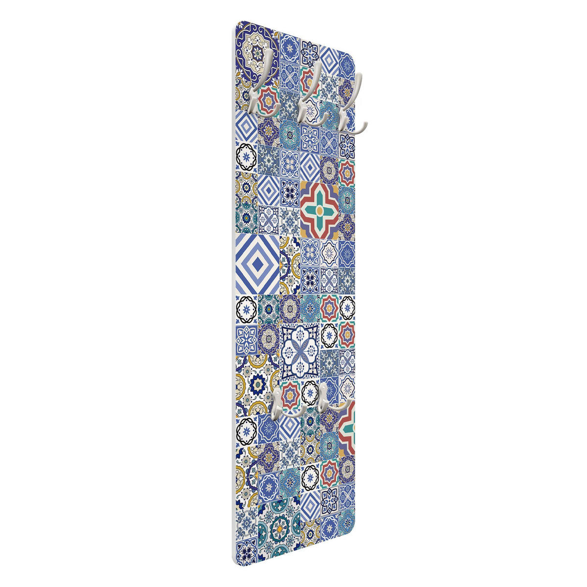 WANDGARDEROBE - Fliesenspiegel aufwändige portugiesische Fliesen 34/105 cm - Blau, Holzwerkstoff (34/105/1.6cm) - Bilderwelten