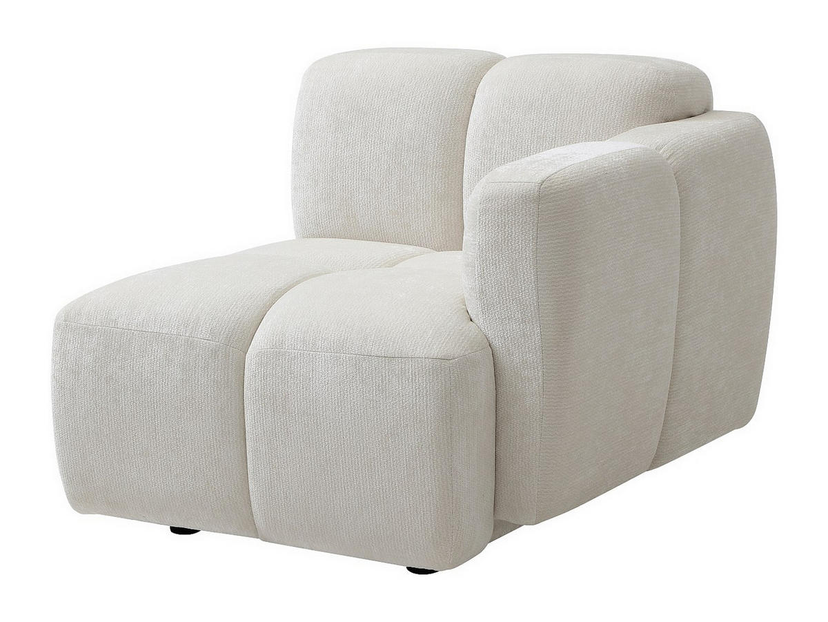 MODULIERBARES Sofa - 3 Personen - stoff - gebrochenes weiß Carlivi - Weiß, Holz/Textil (258/73/92cm) - Vente-Unique
