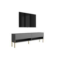 TV-LOWBOARD 170 cm Anthrazit, gerade schwarze Beine, 170 × 32 × 52 cm - Grau, Holzwerkstoff (170/52/32cm) - 3XE LIVING