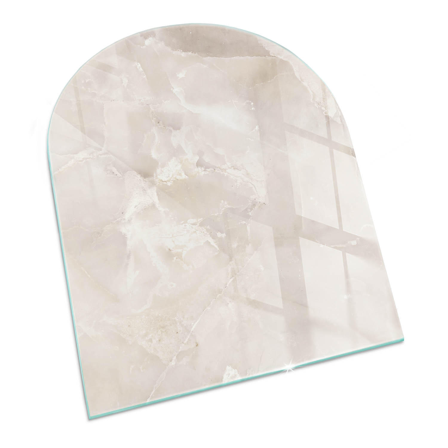 ArtPrintCave Glasplatte Creme 80x70x0.4 cm