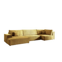 WOHNLANDSCHAFT Corunia - Gelb, Holzwerkstoff/Textil (398/70/148cm) - Fun Möbel
