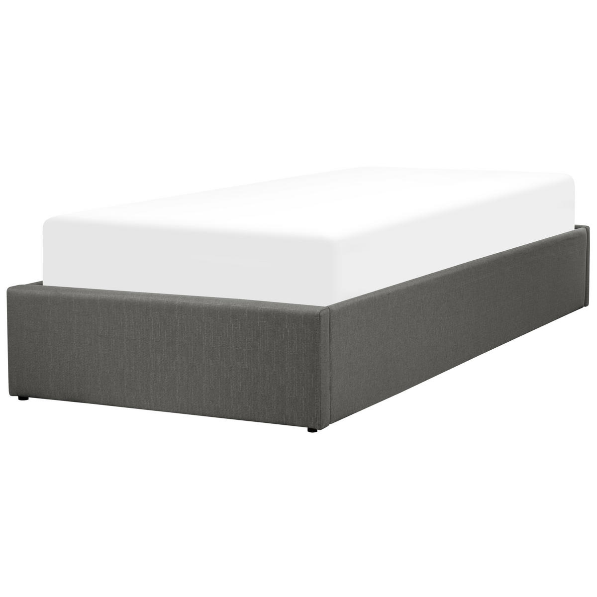 KÁRPITOZOTT ÁGY 90/200cm Sötétszürke Dinan - sötétszürke, textil (90/200cm) - Beliani