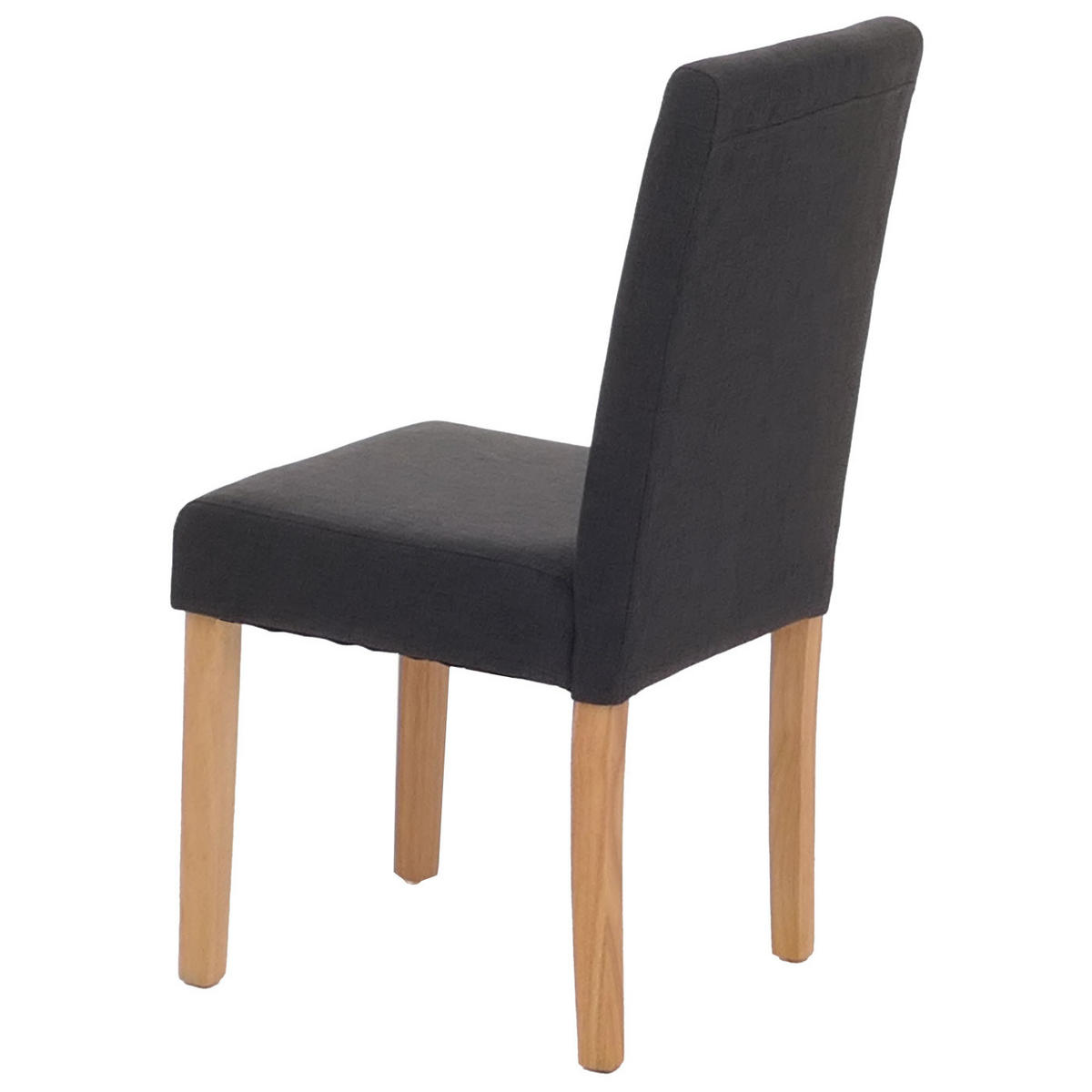 ESSZIMMERSTUHL 2er-Set klassisch und zeitlos 90x43x56cm Sitzhöhe 45cm Textil helle Beine Schwarz - Schwarz, Textil (43/90/56cm) - CHEFGASTRO
