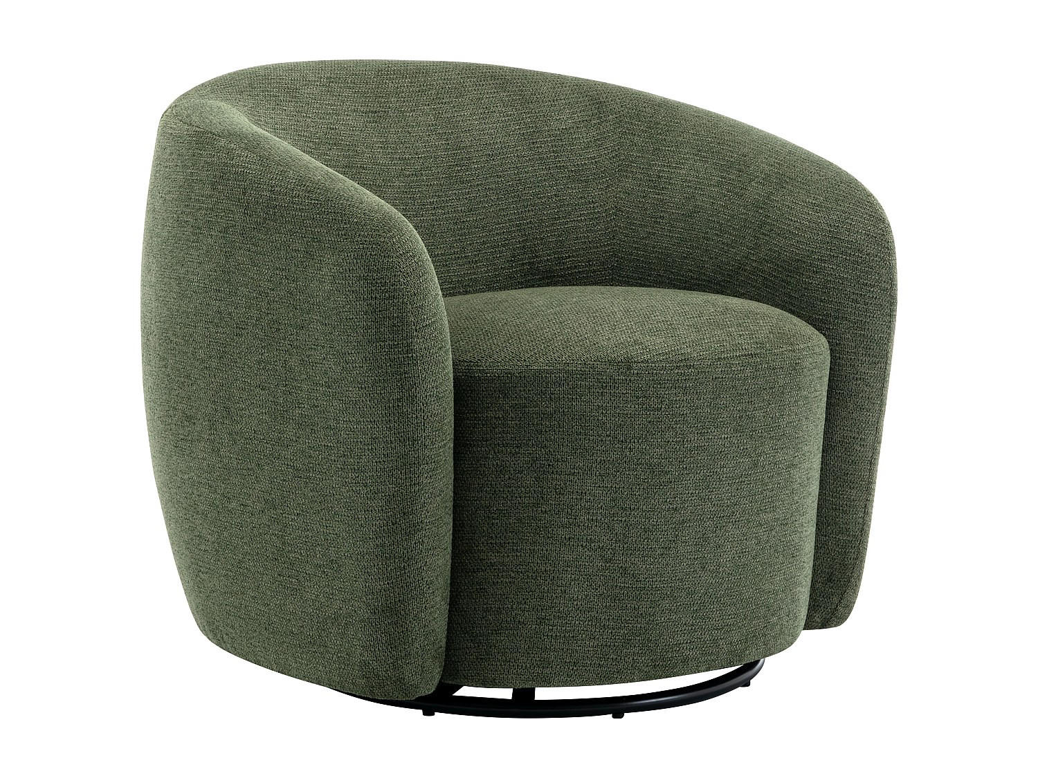 DREHSESSEL – Kunstfell – Rosa – VEREIDE - Grün, Textil (80/67/76cm) - Vente-Unique