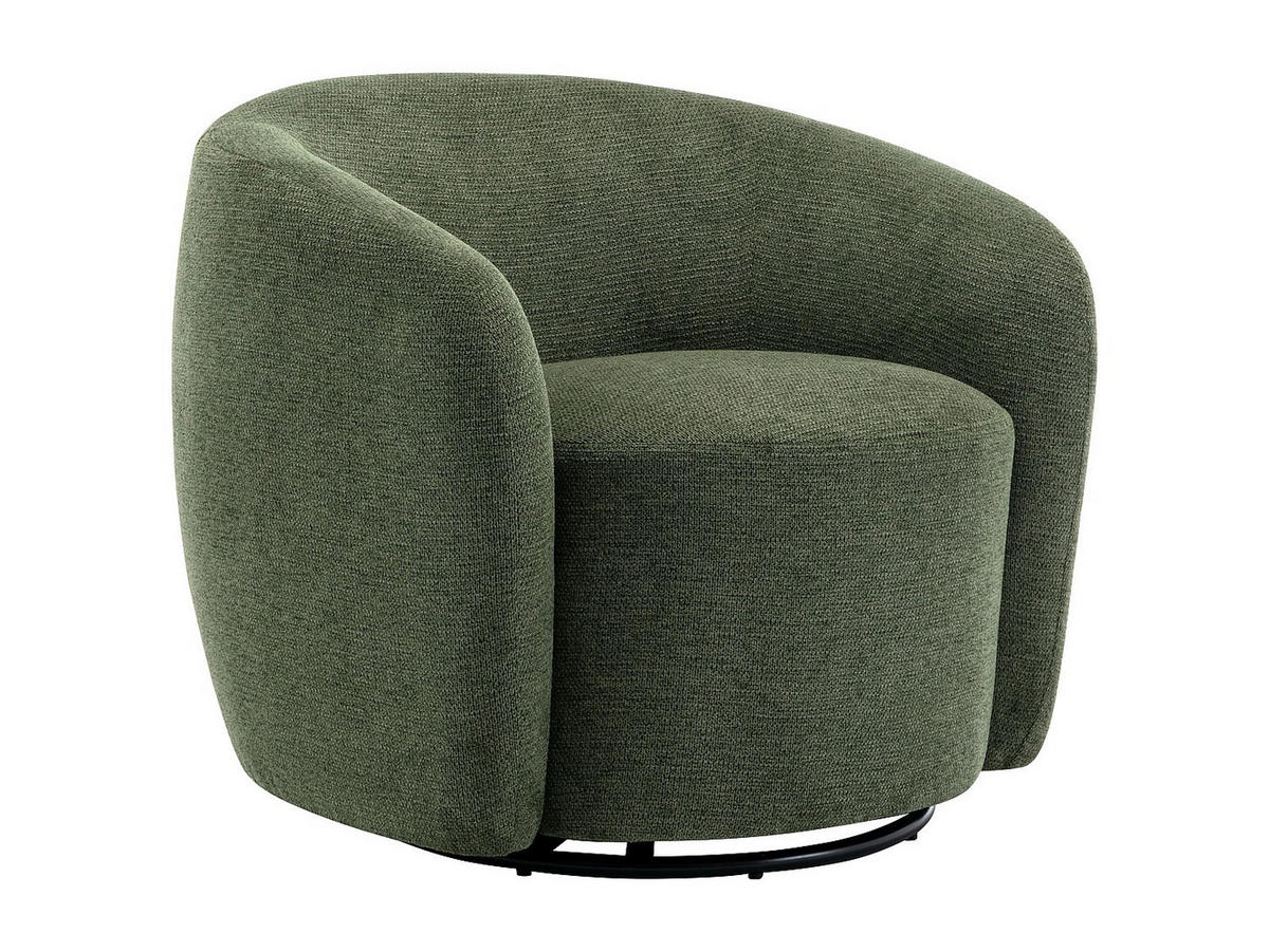 DREHSESSEL – Kunstfell – Rosa – VEREIDE - Grün, Textil (80/67/76cm) - Vente-Unique