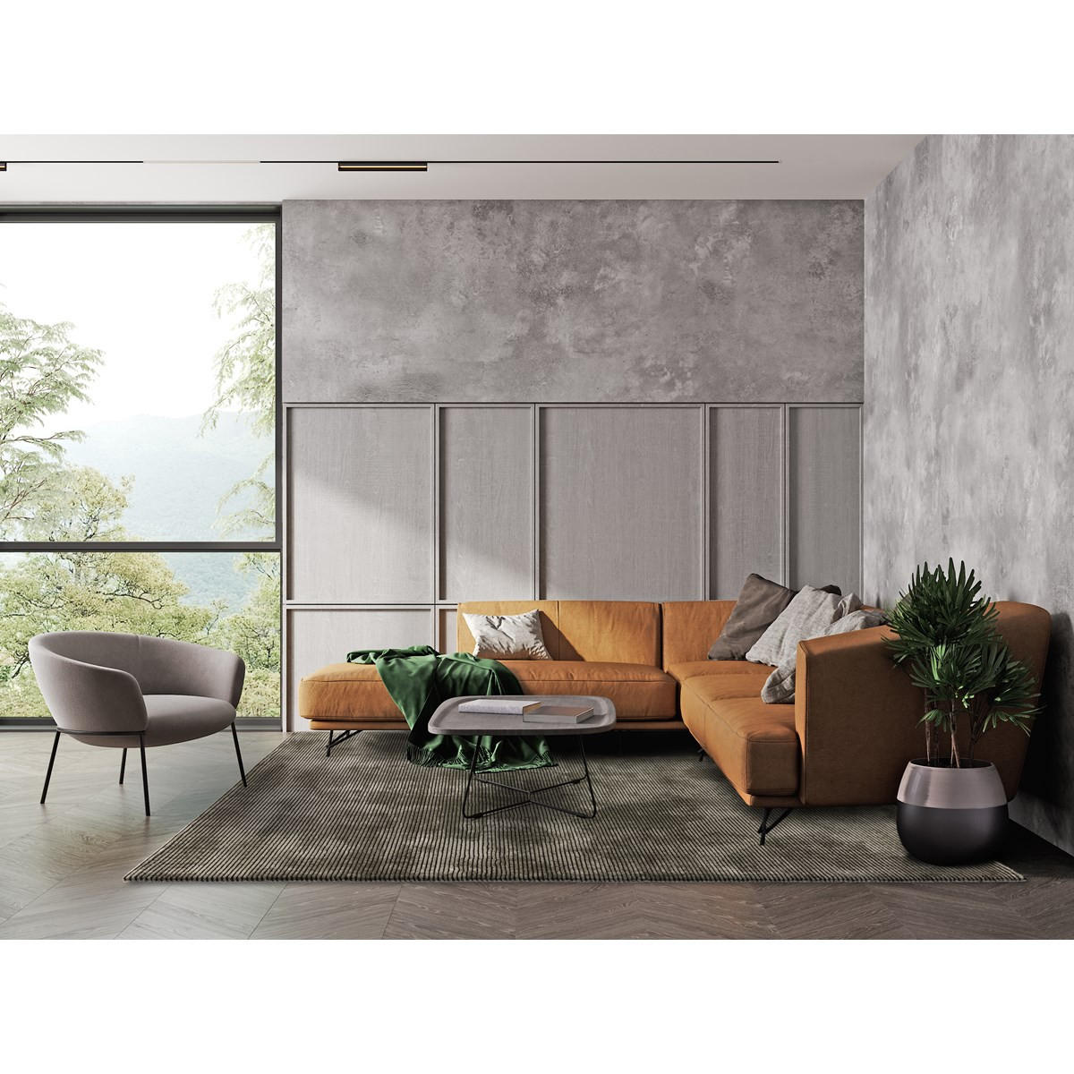 TEPPICH Moderner für Wohn- und Schlafzimmer ZUKA PLAIN Grün 160 x 230 cm - Grün, Textil (160/230cm) - Novatrend