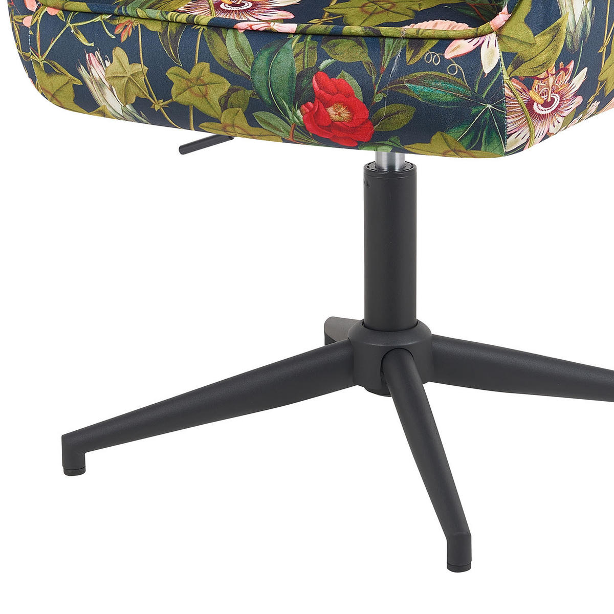 BÜROSTUHL Mika-Caro - Multicolor/Schwarz, Textil/Metall (60/79/61cm) - DUBI Möbel