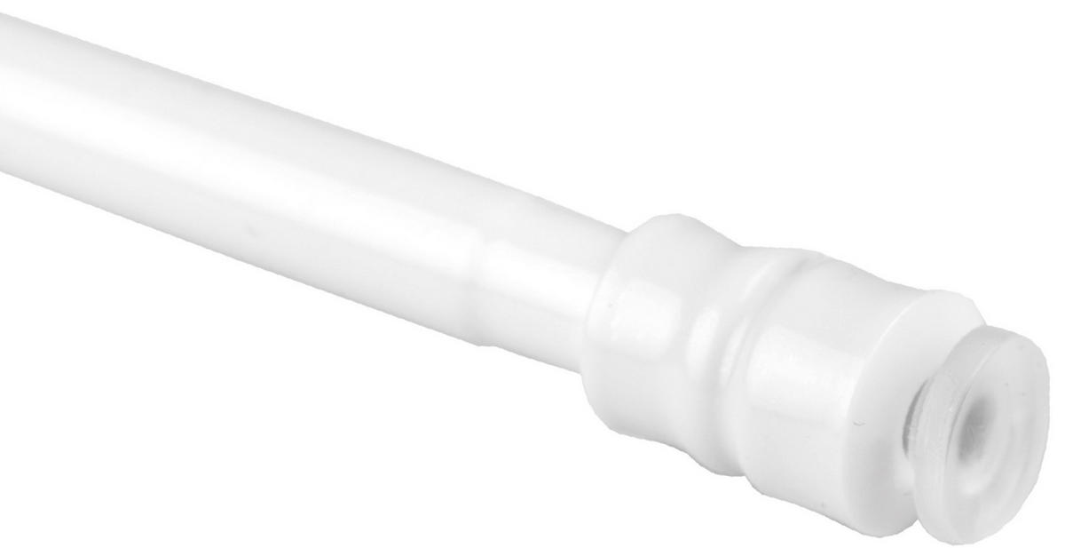 GARDINENSTANGE zum Klemmen ausdrehbar Weiß 25-40cm - Weiß, Metall (1/25cm)