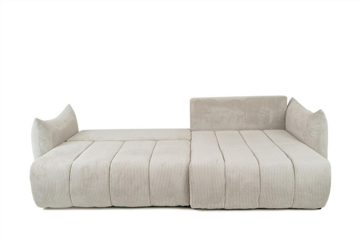 ECKSOFA Ontario Mit Schlaffunktion - Weiß, Holzwerkstoff/Textil (260/154cm) - Fun Möbel