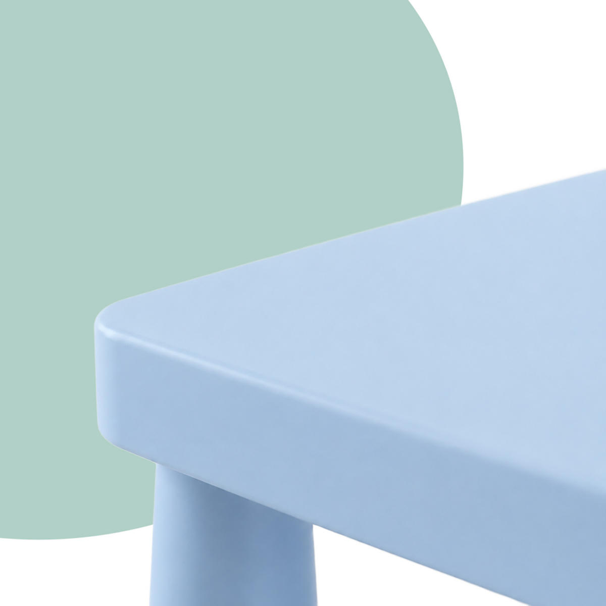 SESTAVA Modrá 3dílný-set dětský stůl 2 židle plast - modrá, plast (77/48/55cm) - Relaxdays