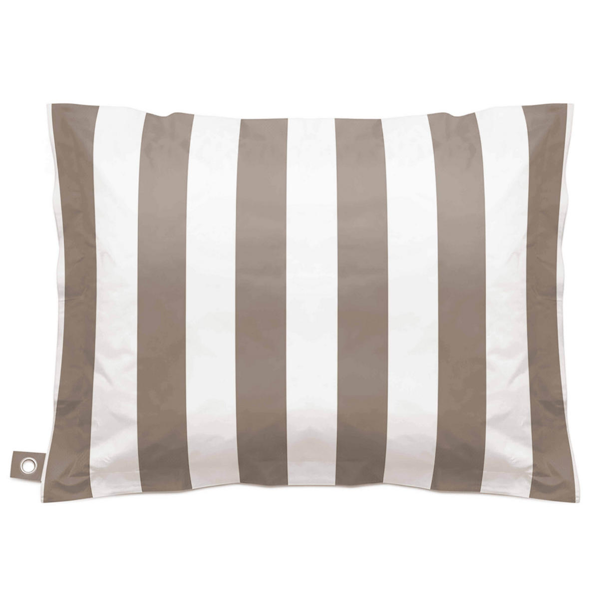 SITZSACK XL, Taupe und Weiß - Taupe, Textil (120/120/140cm) - Oviala