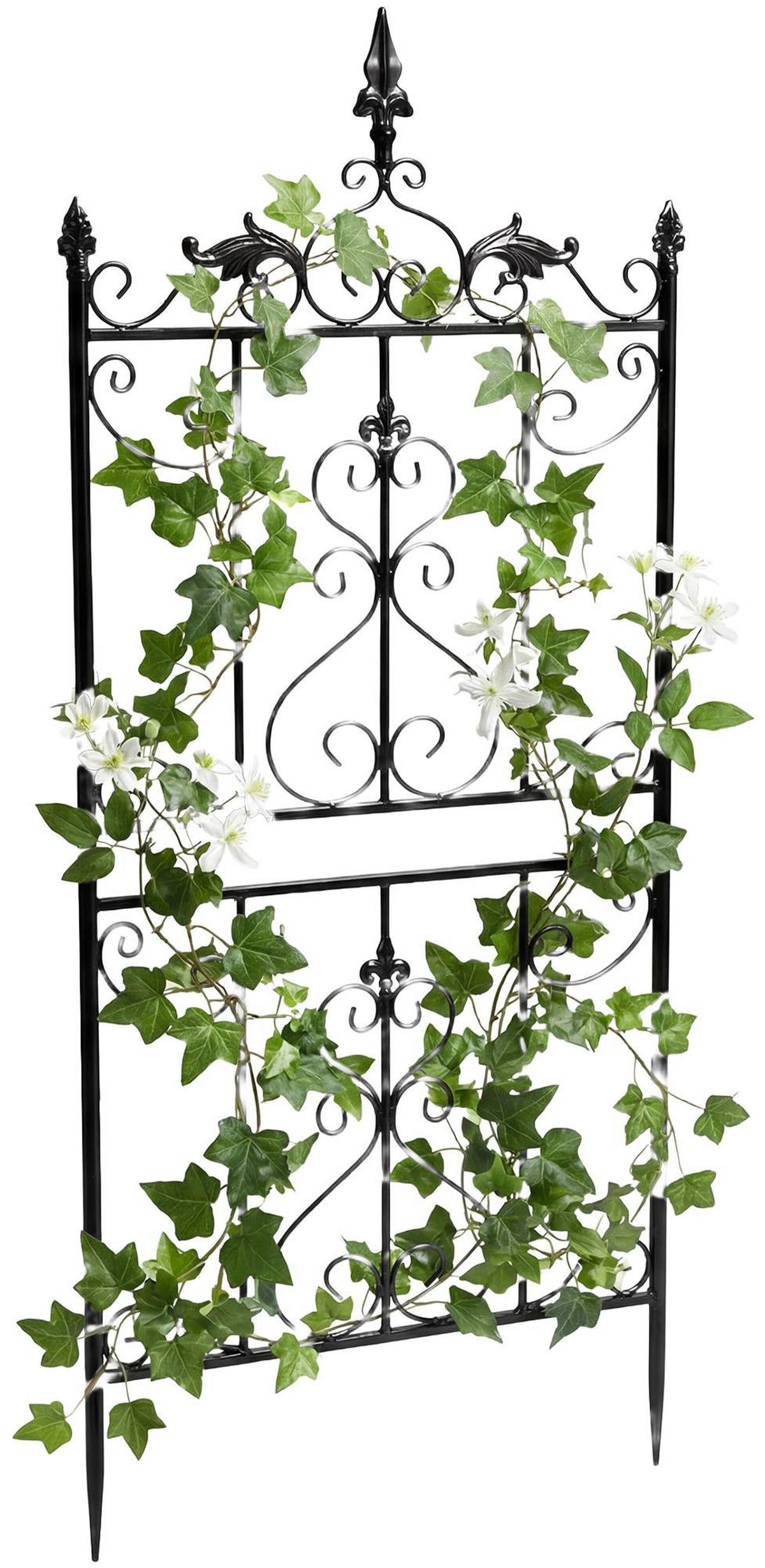 RANKGITTER Ines 2er Set 51x3x124cm Metall Anthrazit Rankhilfe - Anthrazit, Metall (51/124/3cm) - DELUKE