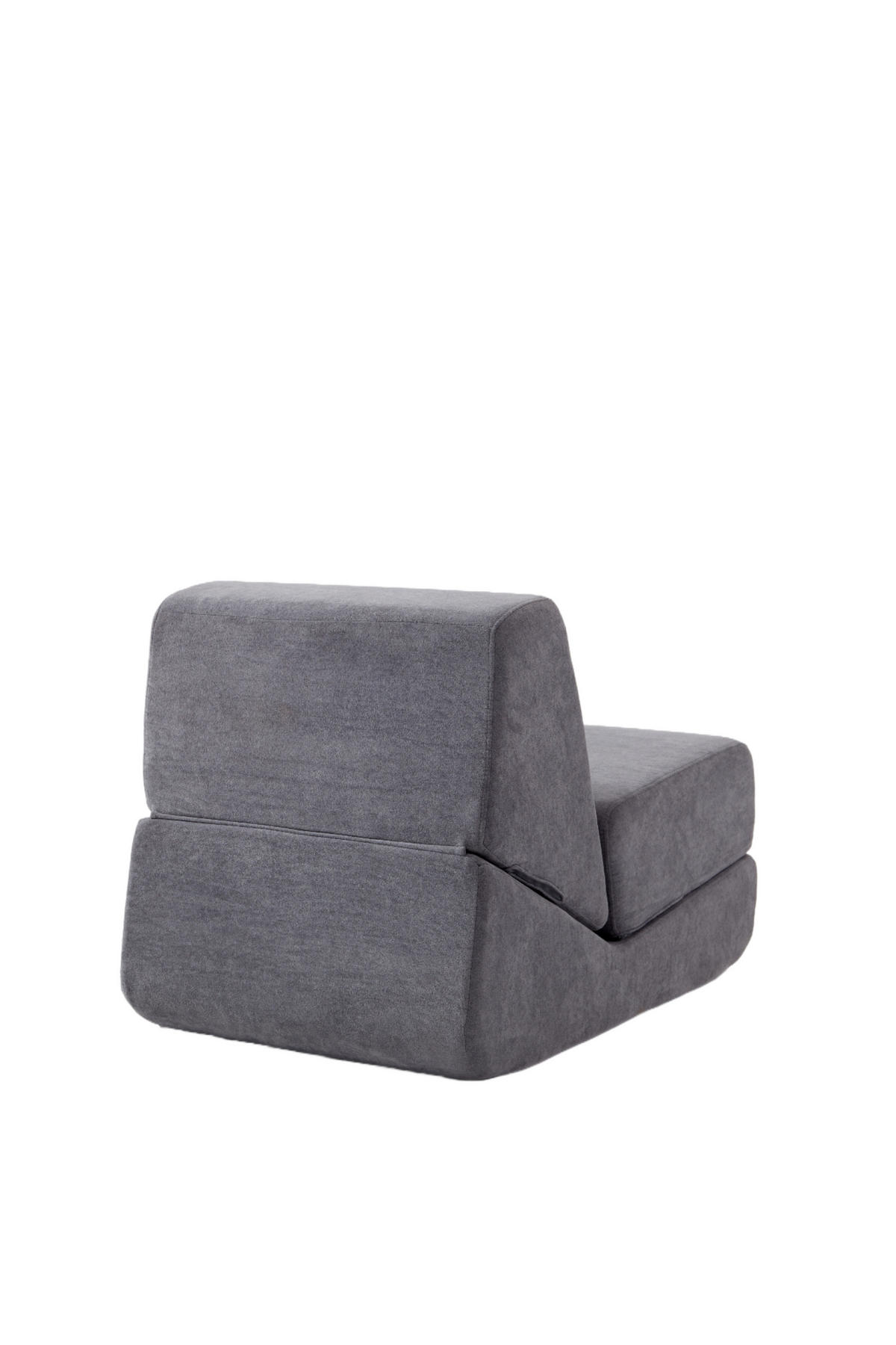 KLAPPBARES Schlafsofa Stoff mit 3-in-1-Funktion Grau 81/90,7/71 cm - Grau, Textil (90.7/71/81cm) - Redom