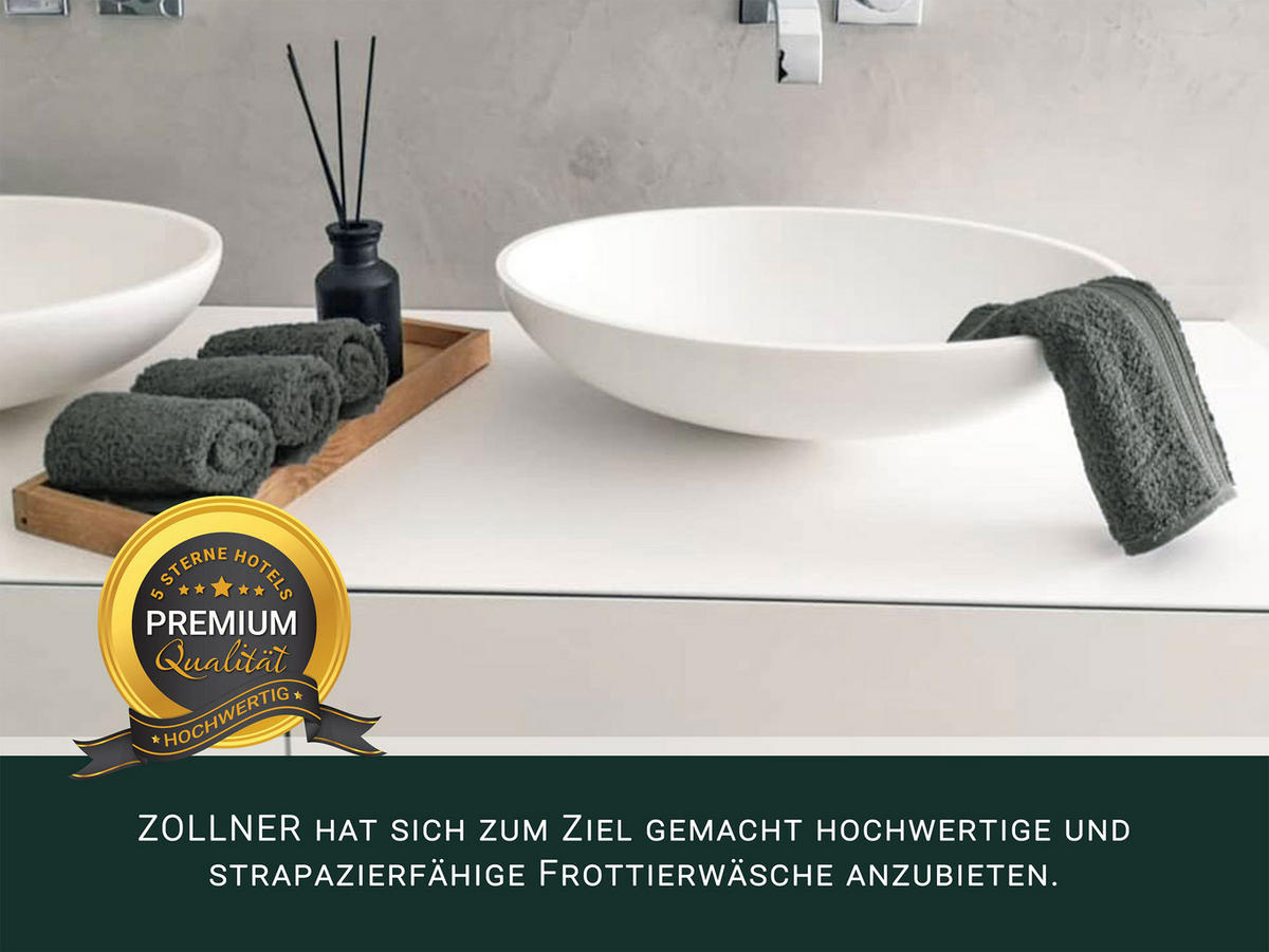 GÄSTETÜCHER, 10er-Set, 30x50 cm, 100% Baumwolle, Grau - Anthrazit, Textil (30/50cm) - Zollner