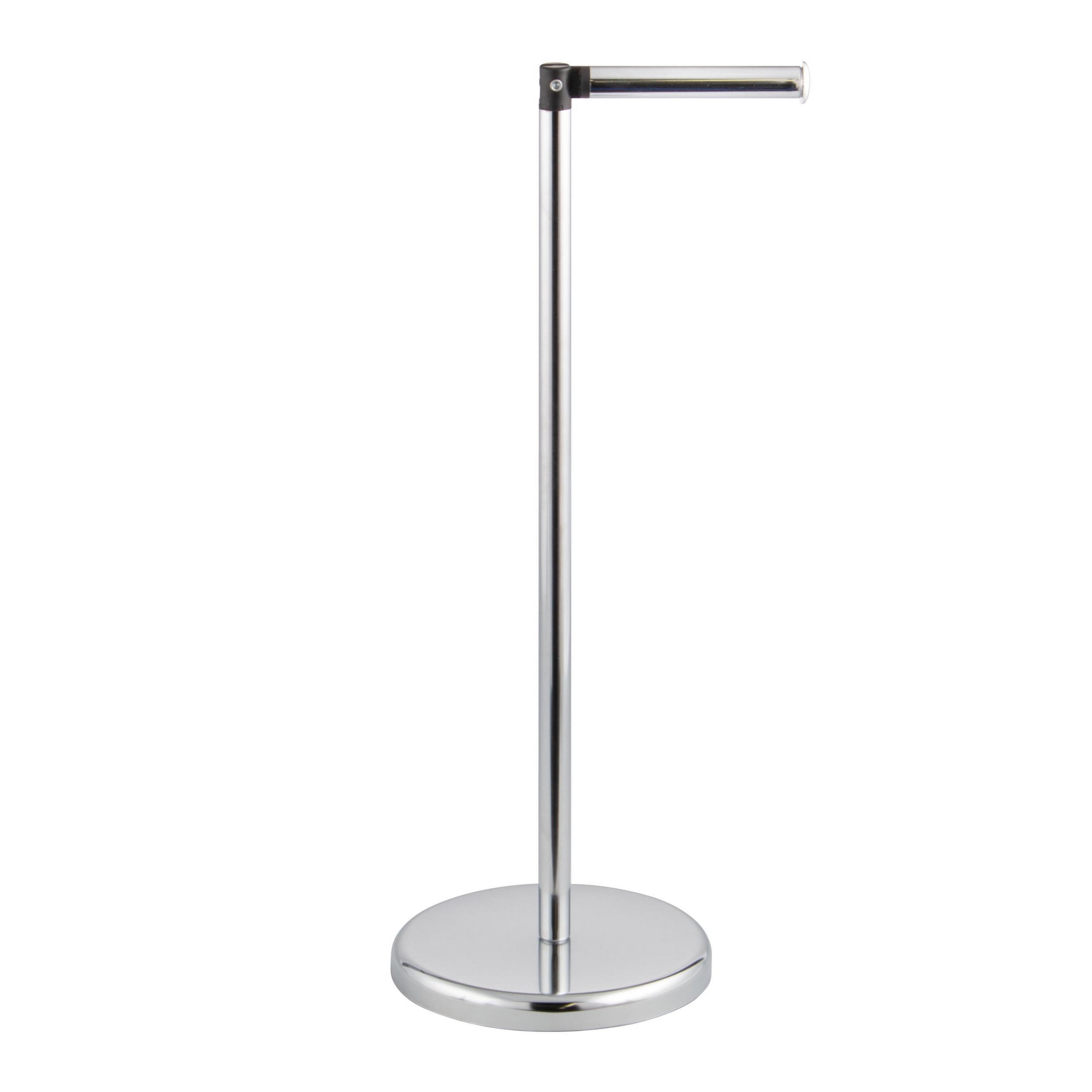 STAND-WC-ROLLENHALTER, silber - Chromfarben, Metall (19/55/19cm) - bremermann