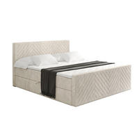 BOXBETT mit Matratze H4 und Lattenrost - VEXA-Z - 160x200 - Beige Casablanca - Beige, Holzwerkstoff (160/200cm) - ALTDECOR
