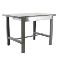 WERKBANK BUFFALO METAL mit Schublade | HxBxT 83x180x73cm | Traglast 600kg | Grau - Grau, Metall (180/83/73cm) - PROREGAL