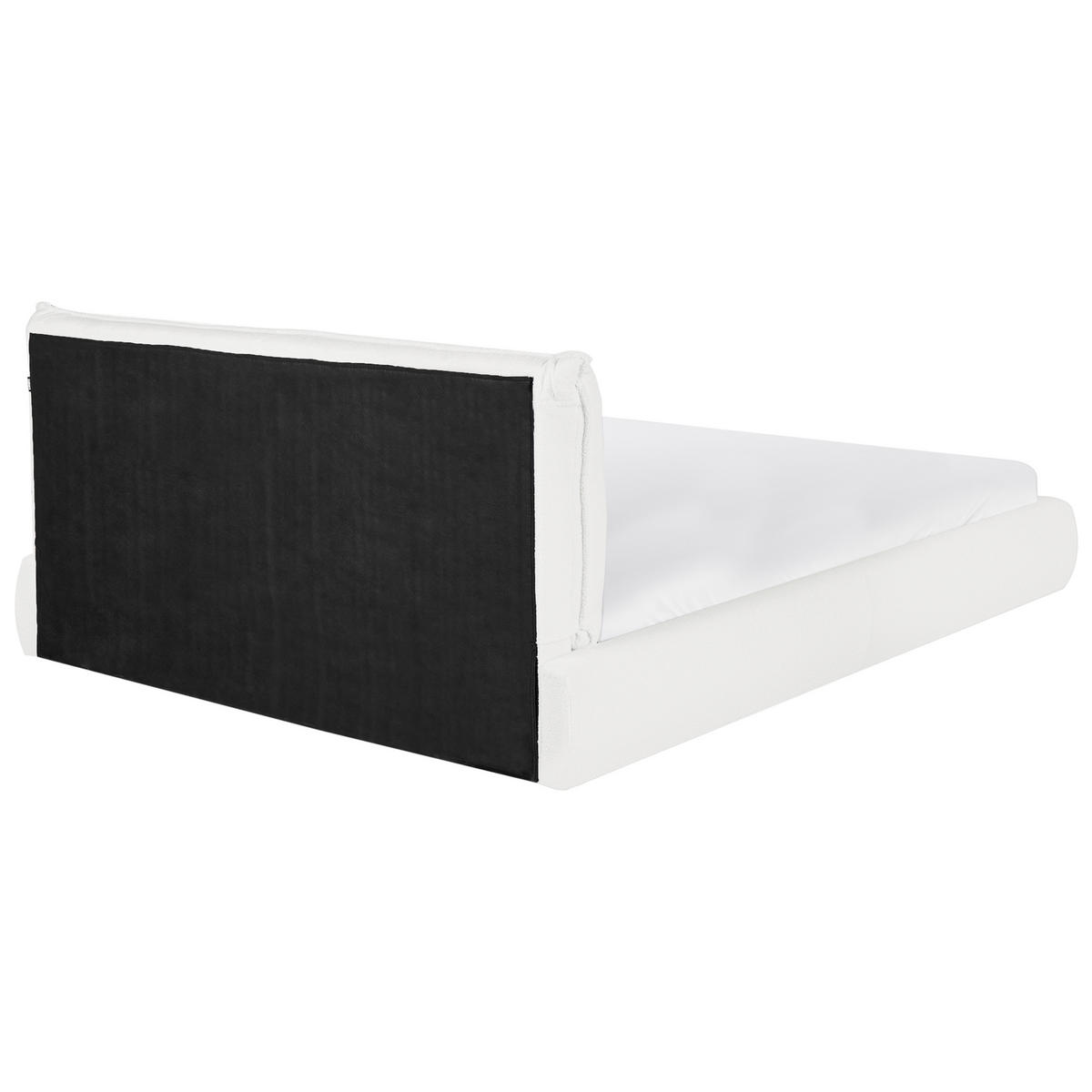 BETT mit Lattenrost 160/200 cm Weiß Vinay - Weiß, Textil (160/200cm) - Beliani