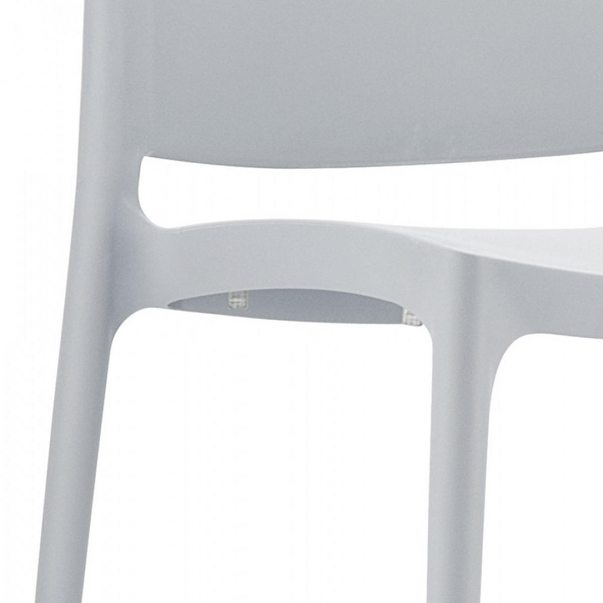 STUHL grau 45x82x53cm - Hellgrau/Grau, Kunststoff (45/82/53cm) - AlterEgo