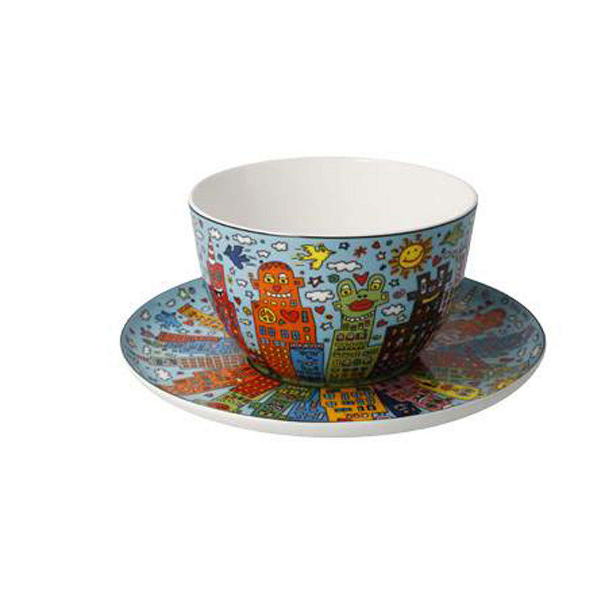 MILCHKAFFEETASSE James Rizzi My New York City Day, Fine Bone China - Multicolor, Keramik (0.35L) - Goebel