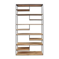 BÜCHERREGAL aus Eiche für das Wohnzimmer DERA - Eichefarben, Holz (120/190/35cm) - Rawood Furniture