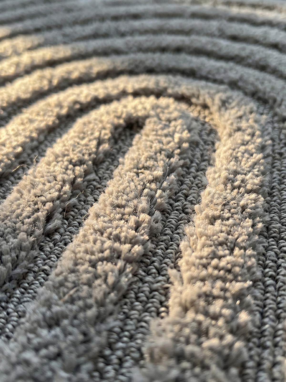 TEPPICH Wohnzimmer Hoch-Tief 3D-Effekt Organische Bögen mit 3D-Effekt OEKO-TEX 3D-Relief Boho Silber 200x290 – RIGI - Silberfarben, Textil (200/290cm) - KADIMA DESIGN