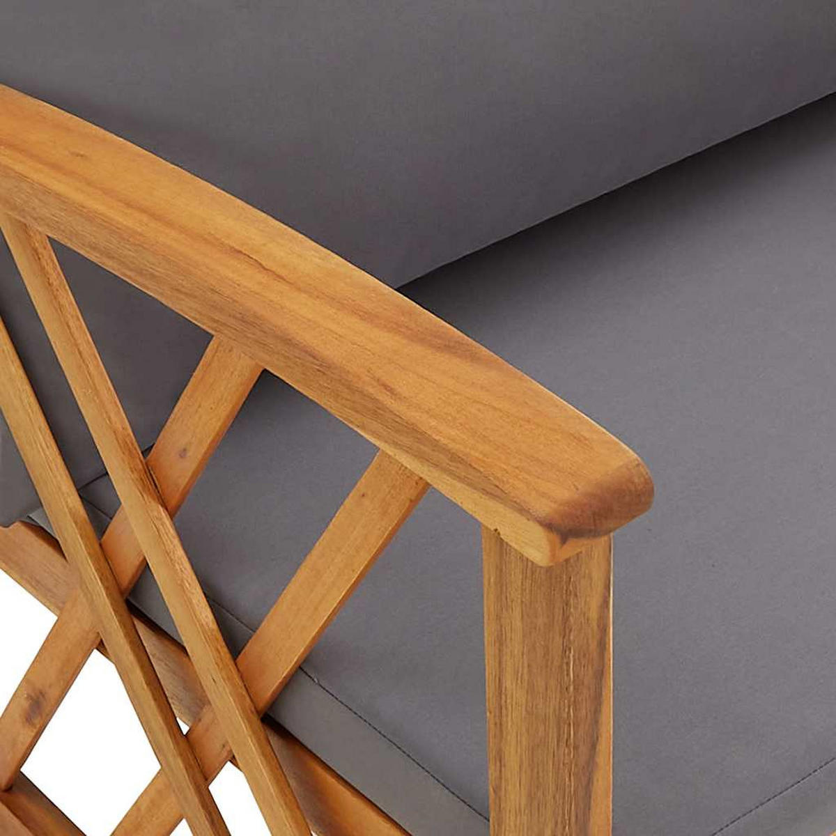 GARTENSET Rembert 4-teilig - Grau, Holzwerkstoff - Nettlife