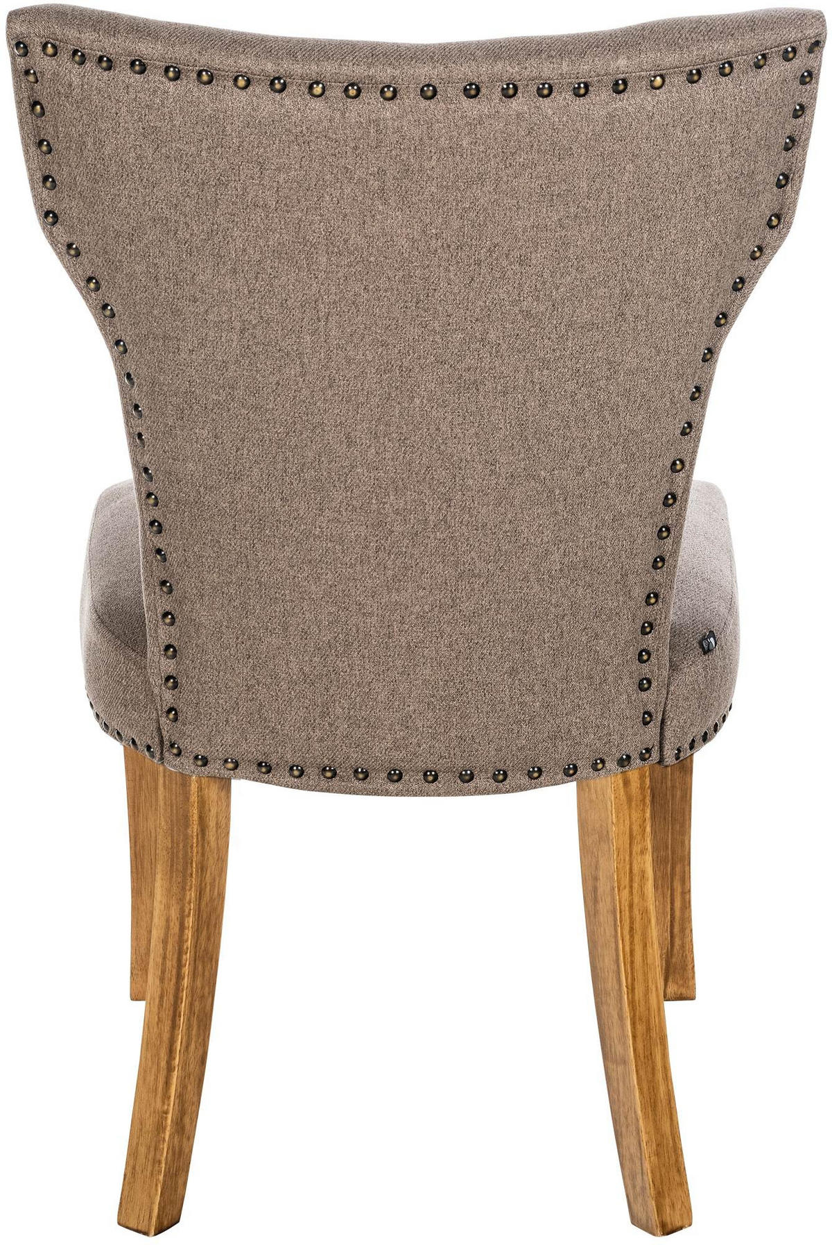 WOHNZIMMERSTUHL 2er Set Stoff taupe - Taupe/Naturfarben, Holz/Textil (52/90/59cm) - CLP