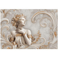 FOTOTAPETE Frau Abstrakt Beige 300x210 cm - Multicolor, Papier (300/210cm) - Wallarena