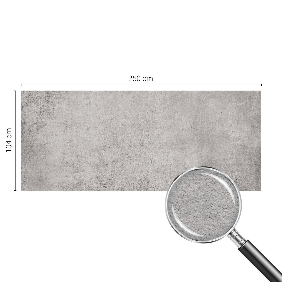 FOTOTAPETE 250x104 cm - Betonmuster - Grau, Textil (250/104cm) - Wallfluent